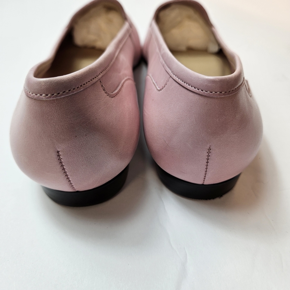 Enzo Liberty Made In ITALY Softest Leather Loafers Baby Pink Size 7M - Picture 7 of 16